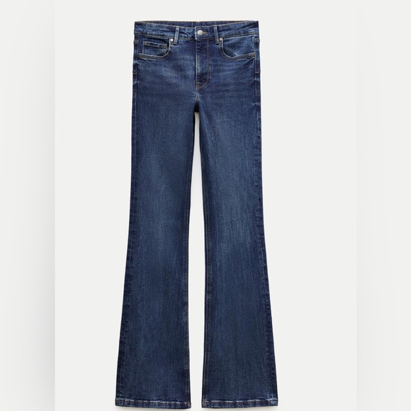 ZARA LOW RISE CONTOUR BOOTCUT JEANS 42 - Picture 5 of 7